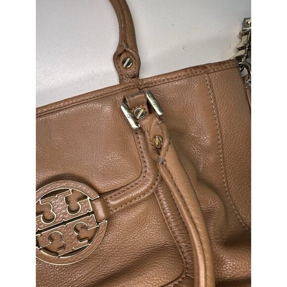 For Repair - Tory Burch Leather Amanda Mini Satchel Brown - Picture 9 of 12